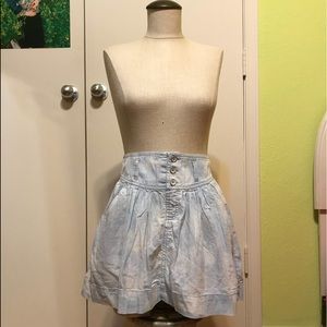 AMERICAN EAGLE Bleached Denim Skirt